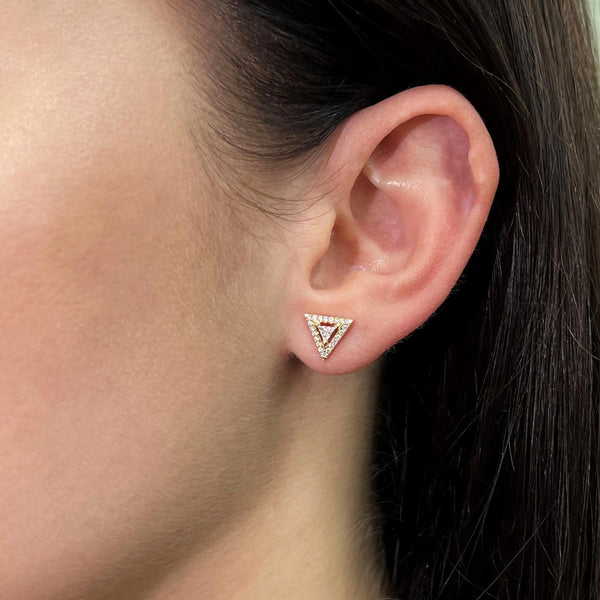 Messika Thea 18K Yellow Gold Diamond Stud Earrings 06446-YG