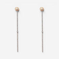 Messika 2 Barrettes Gatsby 18K Rose Gold Diamond Drop Earrings 05447-PG