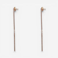 Messika 2 Barrettes Gatsby 18K Rose Gold Diamond Drop Earrings 05447-PG