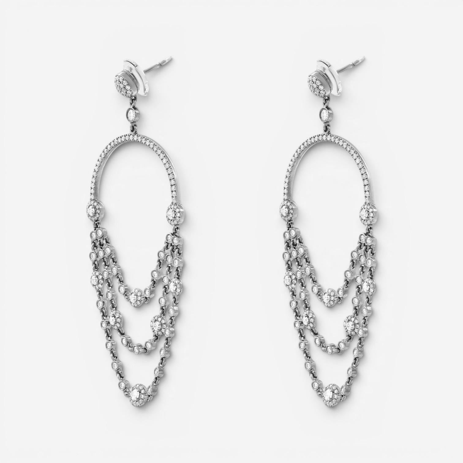 Messika Joy 18K Black Gold Diamond Chandelier Earrings 05361-BG
