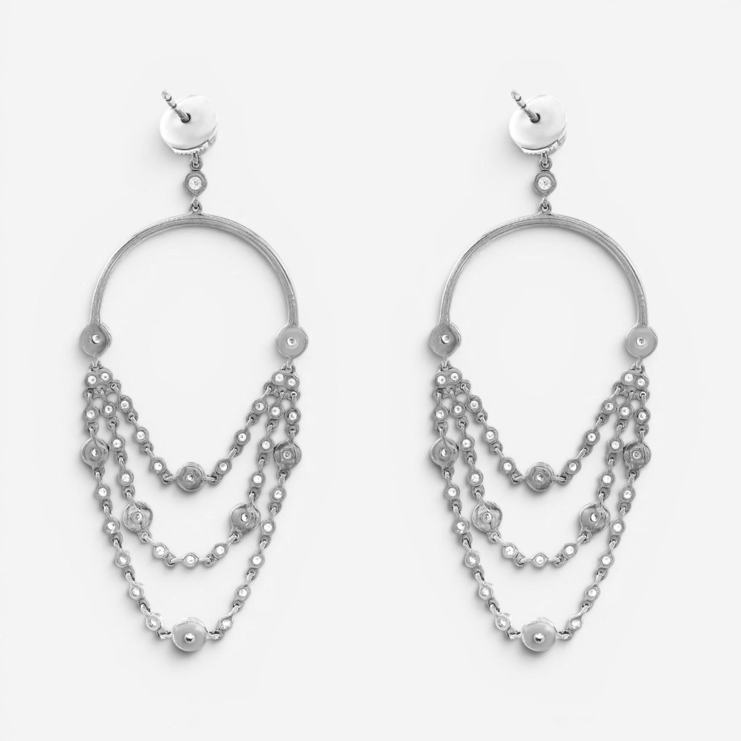 Messika Joy 18K Black Gold Diamond Chandelier Earrings 05361-BG