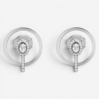 Messika Glam'Azone Graphic 18K White Gold Diamond Earrings 07179-WG