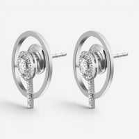 Messika Glam'Azone Graphic 18K White Gold Diamond Earrings 07179-WG