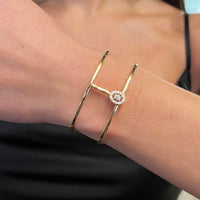 Messika Glam'Azone 18K Yellow Gold Diamond Cuff Bracelet 06498-YG-S