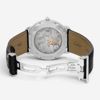 Cartier Ronde Louis 18K White Gold Diamond Manual Wind Men's Watch WR007002