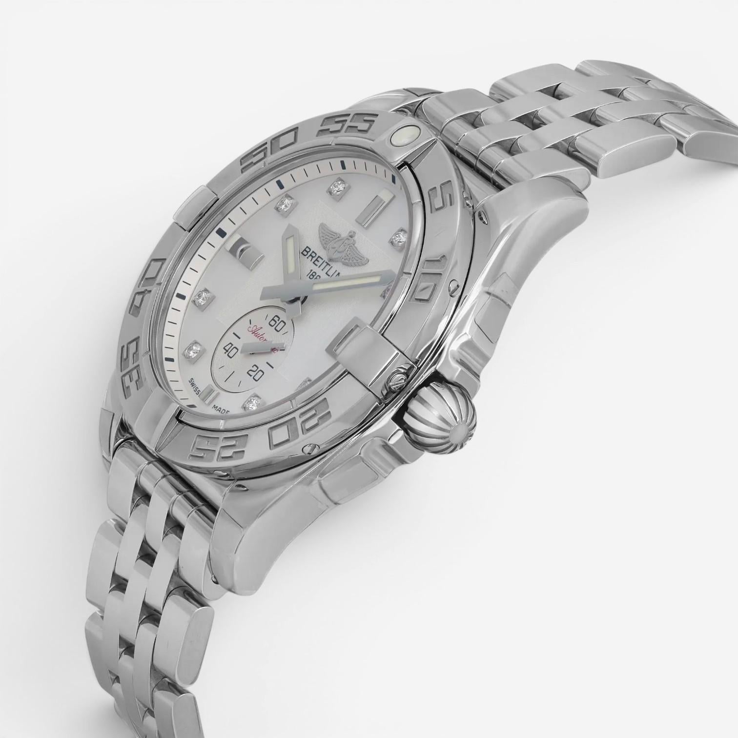 Breitling Galactic 36 Stainless Steel Diamond Automatic Ladies Watch A37330121A1