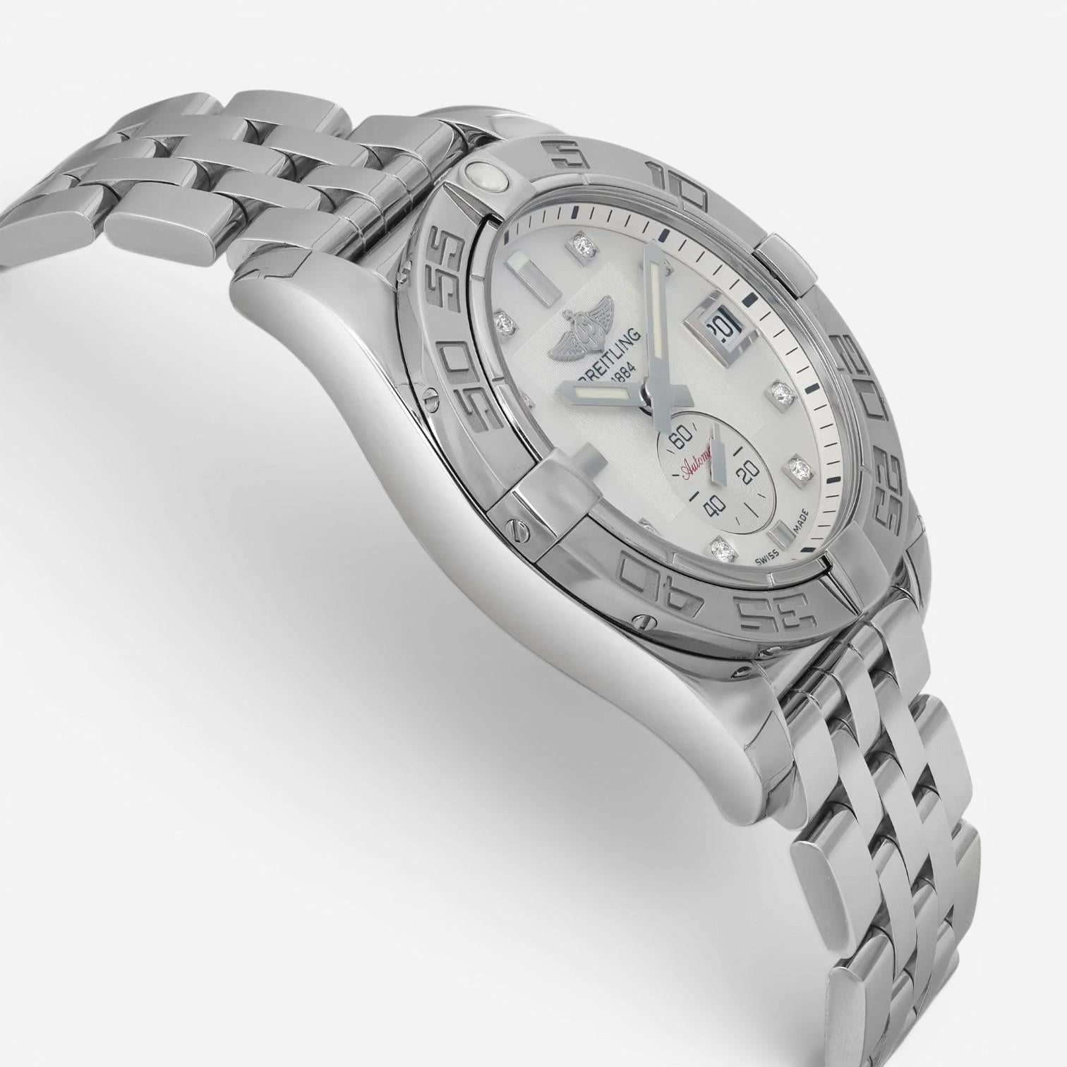 Breitling Galactic 36 Stainless Steel Diamond Automatic Ladies Watch A37330121A1
