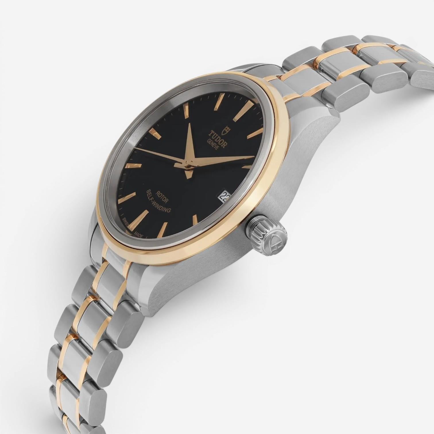 Tudor Style Stainless Steel & 18K Yellow Gold Automatic Ladies Watch 12303-0003