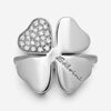 Salvini 18K White Gold Diamond Floral Cocktail Ring Sz. 7.25 044116