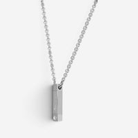 Salvini 18K White Gold Diamond Bar Pendant Necklace 044134