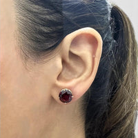 Salvini 18K Rose Gold Rhodolite & Diamond Stud Earrings 044137