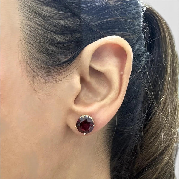 Salvini 18K Rose Gold Rhodolite & Diamond Stud Earrings 044137