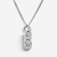 Salvini 18K White Gold Diamond Bar Pendant Necklace 044138