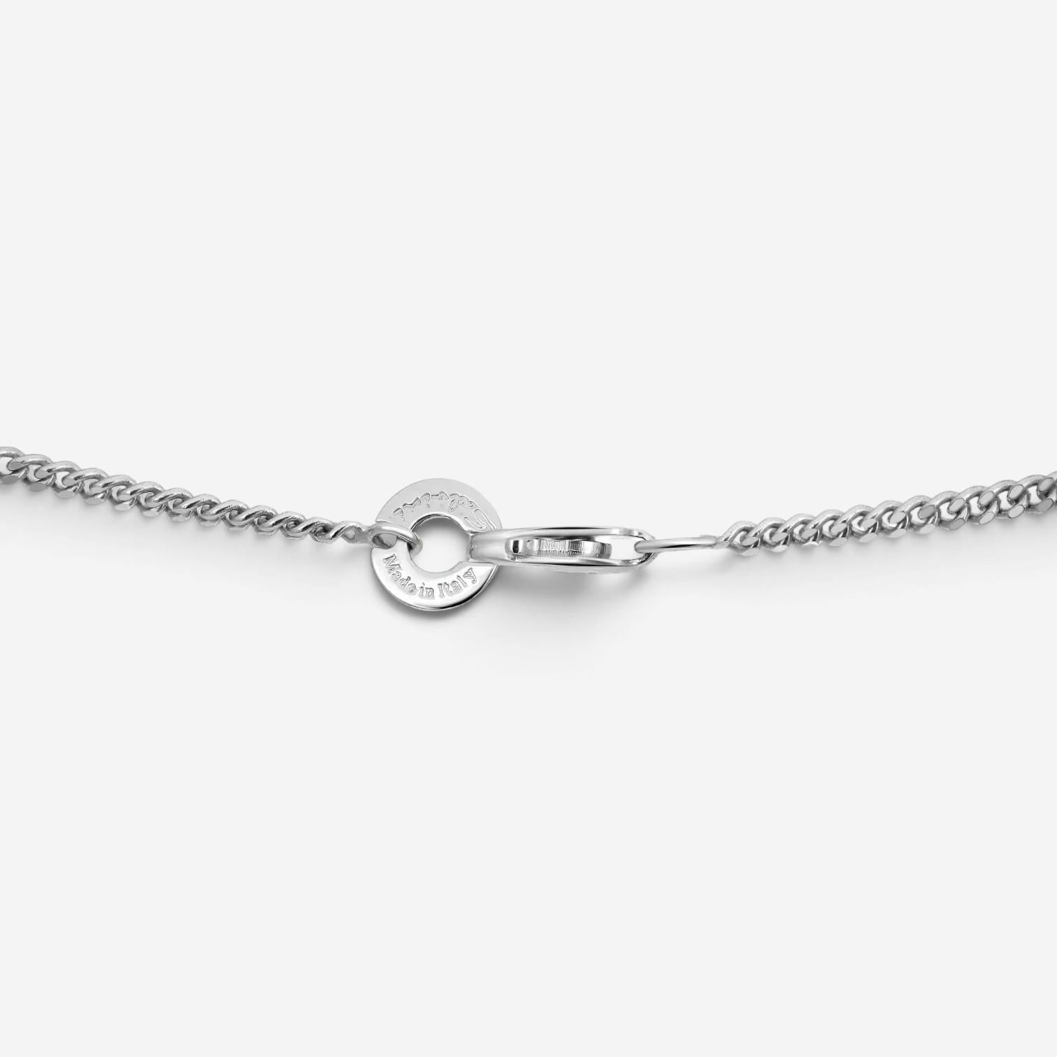 Salvini 18K White Gold Diamond Bar Pendant Necklace 044138