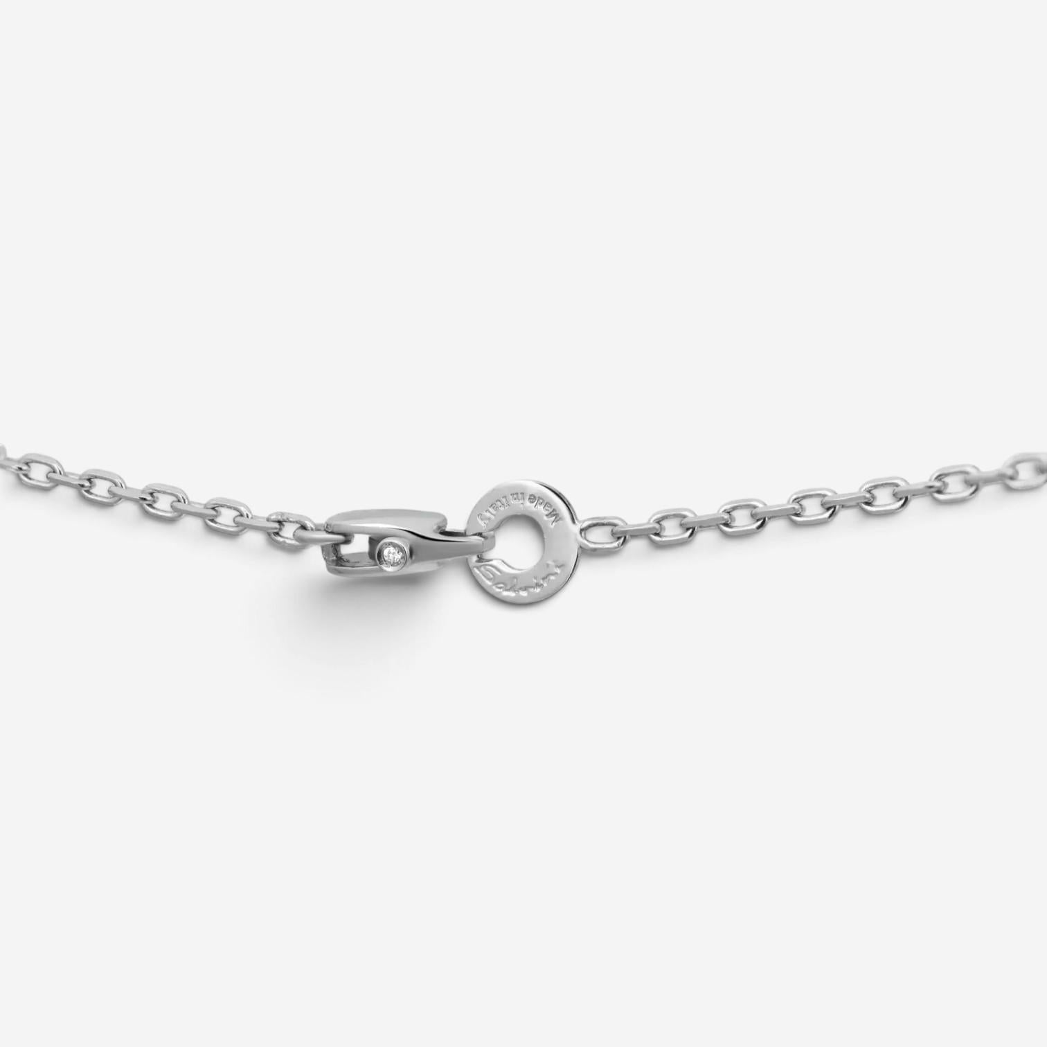 Salvini 18K White Gold Diamond & Onyx Bar Pendant Necklace 044143
