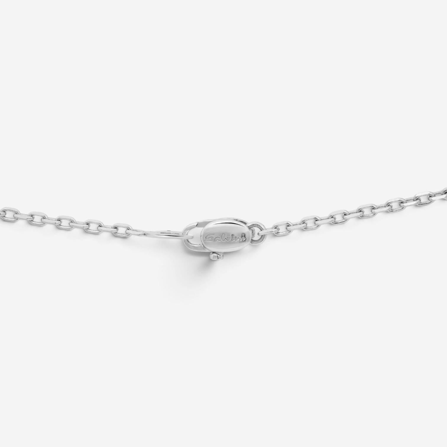 Salvini 18K White Gold Diamond & Onyx Bar Pendant Necklace 044143