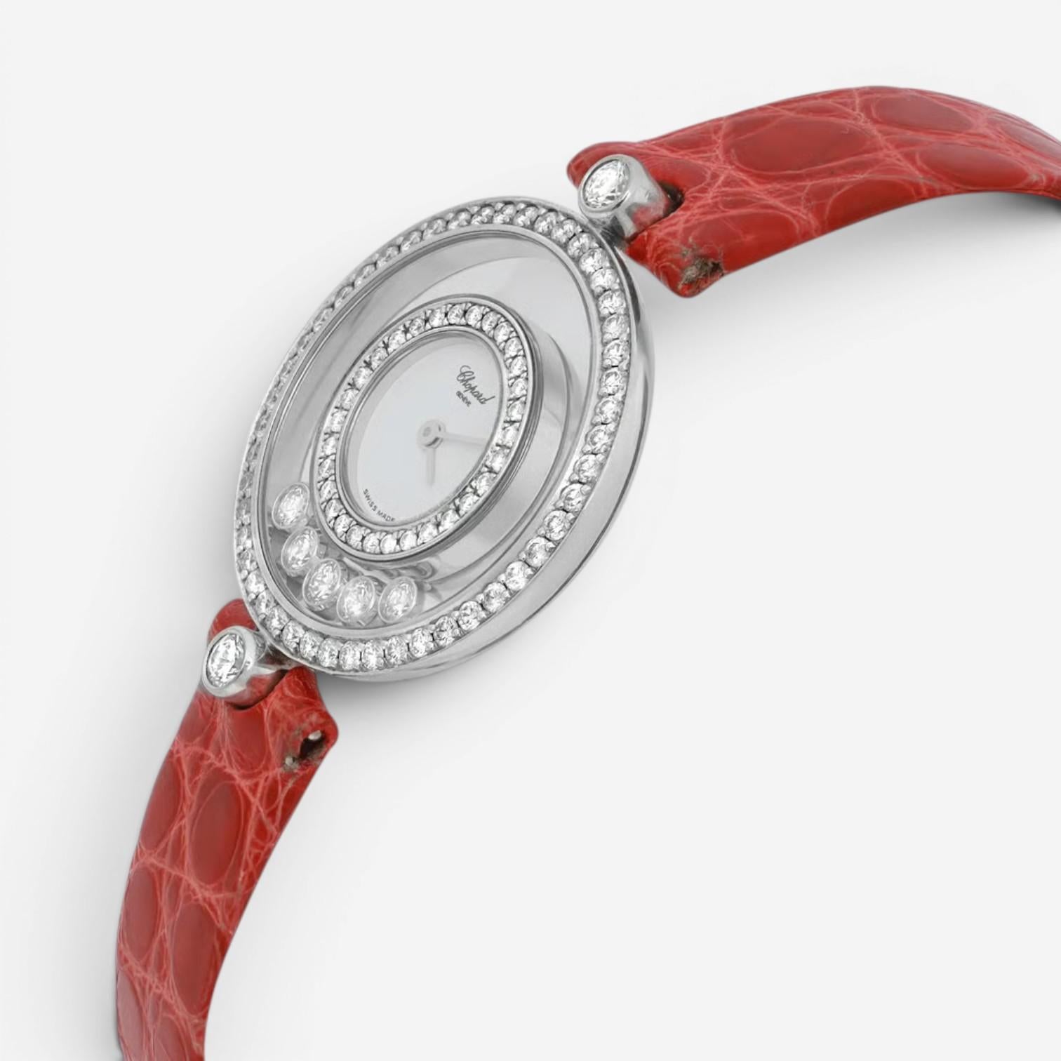 Chopard Happy Diamonds 18K White Gold Diamond Quartz Ladies Watch 20/3957