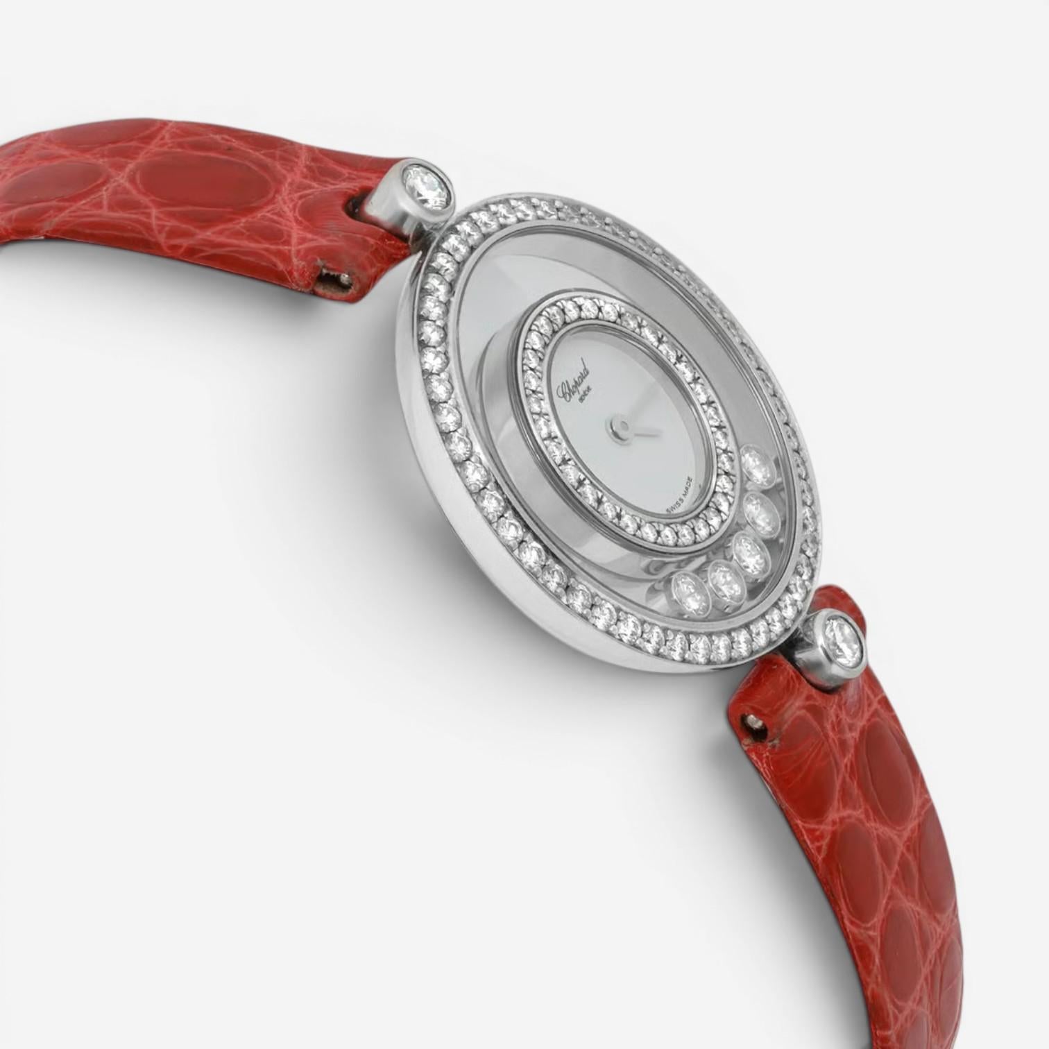 Chopard Happy Diamonds 18K White Gold Diamond Quartz Ladies Watch 20/3957