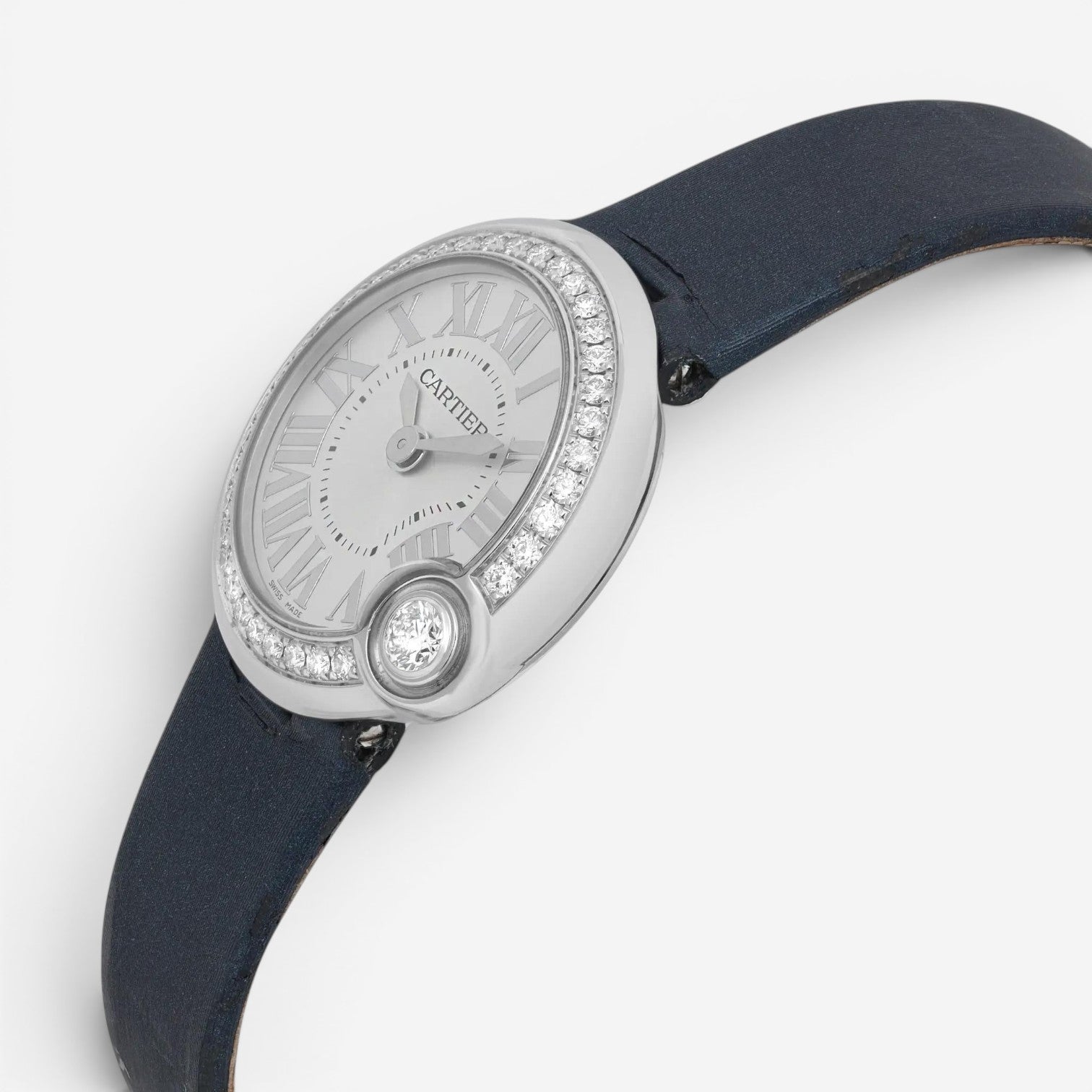 Cartier Ballon Blanc Stainless Steel Diamond Quartz Ladies Watch W4BL0002