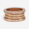 Bulgari B.Zero1 Diamond 18K Rose Gold Diamond Four Band Ring Sz. 8 04619