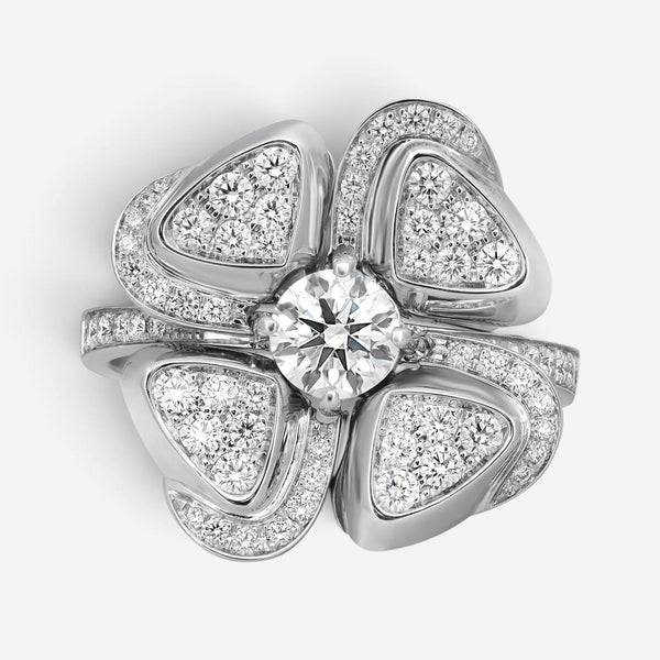 Bulgari Fiorever 18K White Gold Diamond Ring Sz. 7 354511