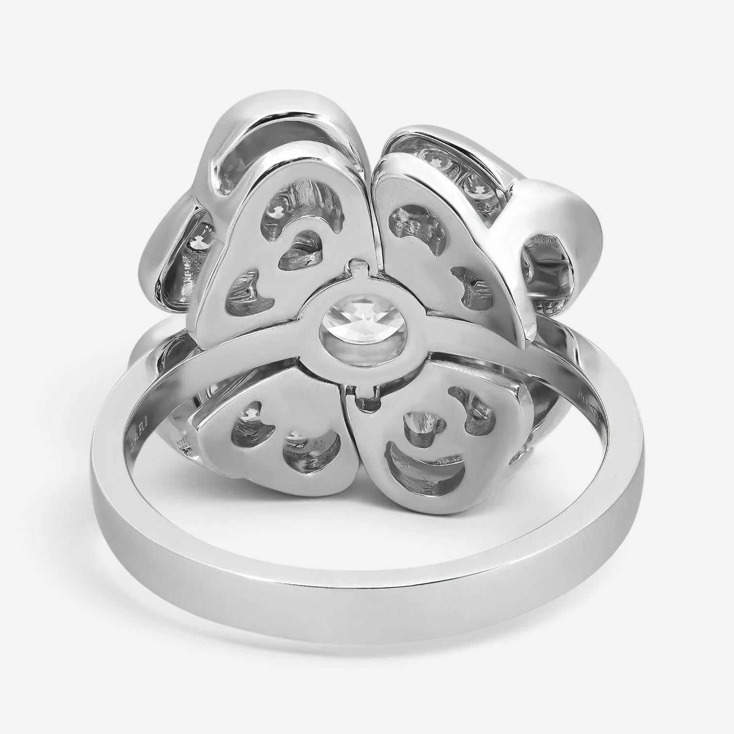 Bulgari Fiorever 18K White Gold Diamond Ring Sz. 7 354511