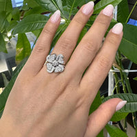 Bulgari Fiorever 18K White Gold Diamond Ring Sz. 7 354511