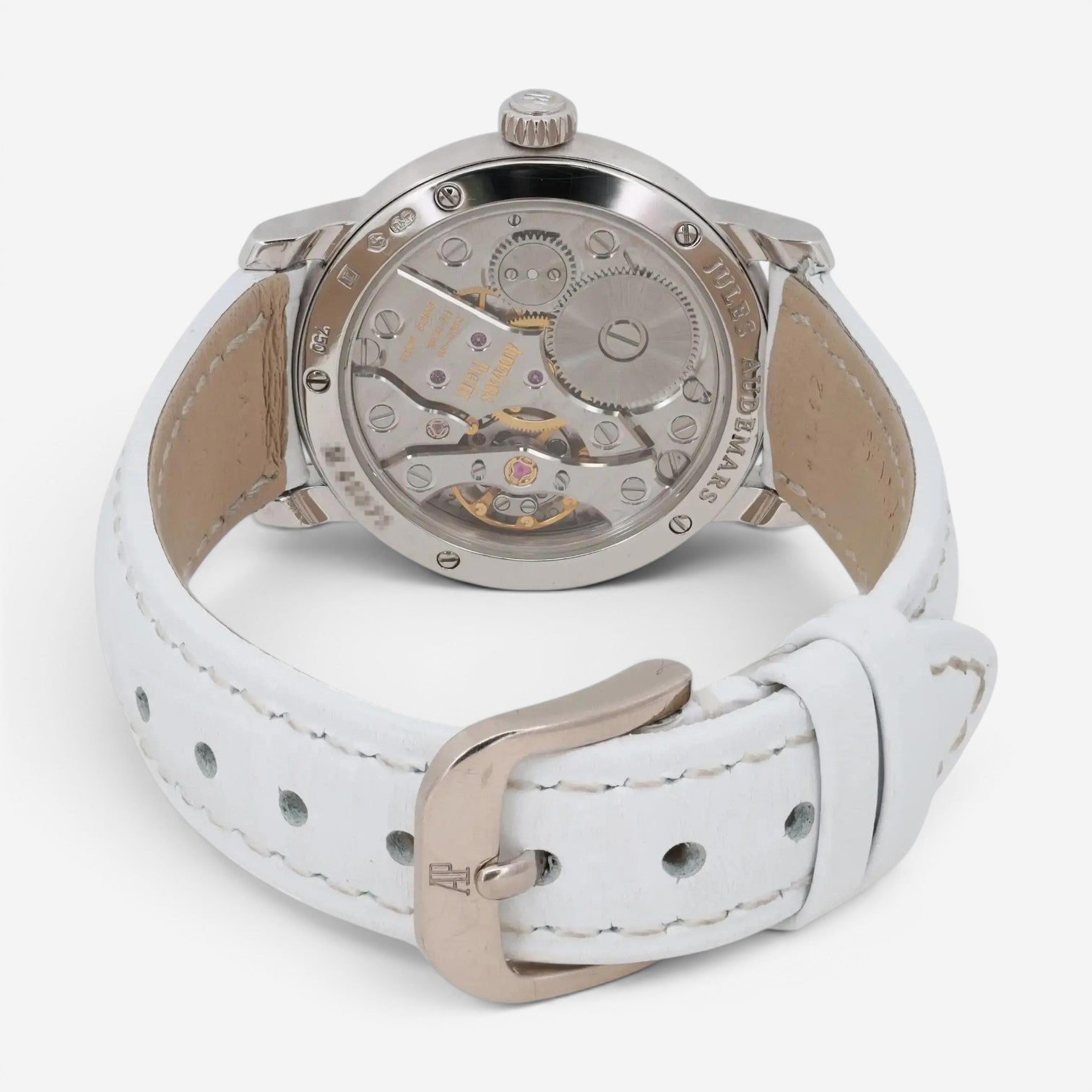 Audemars Piguet Jules 18K White Gold Diamond Manual Wind Ladies Watch 77228BC