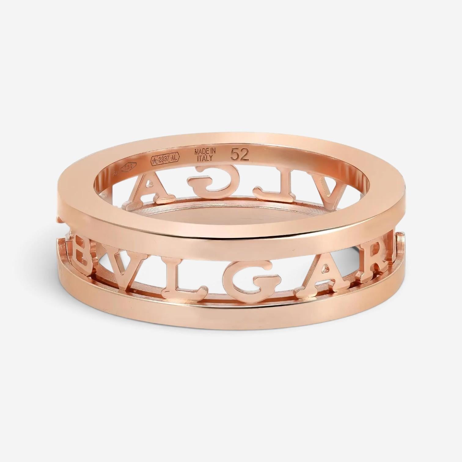 Bulgari B.Zero1 18K Rose Gold Band Ring Sz. 6 358717