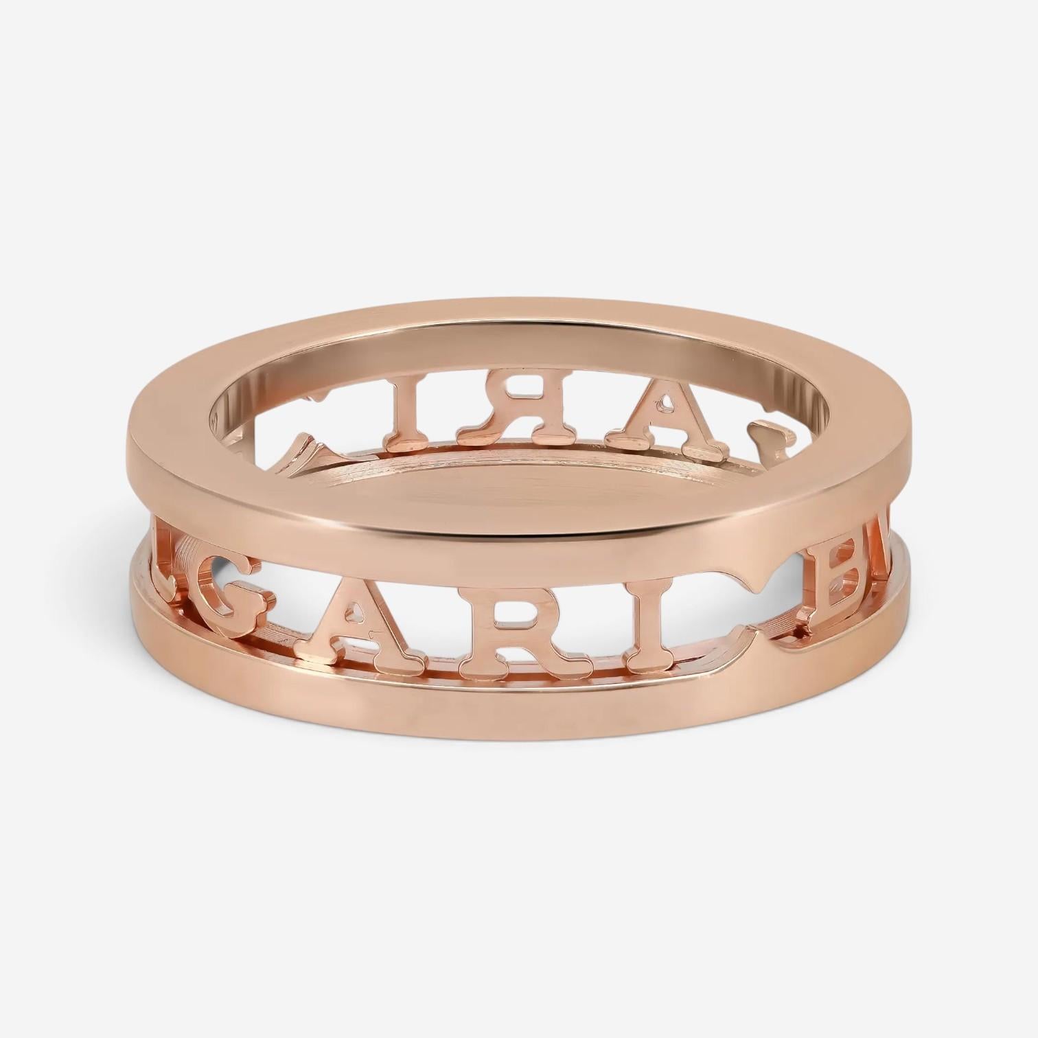 Bulgari B.Zero1 18K Rose Gold Band Ring Sz. 6 358717
