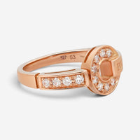 Bulgari Bulgari 18K Rose Gold Diamond Ring Sz. 6.5 346209