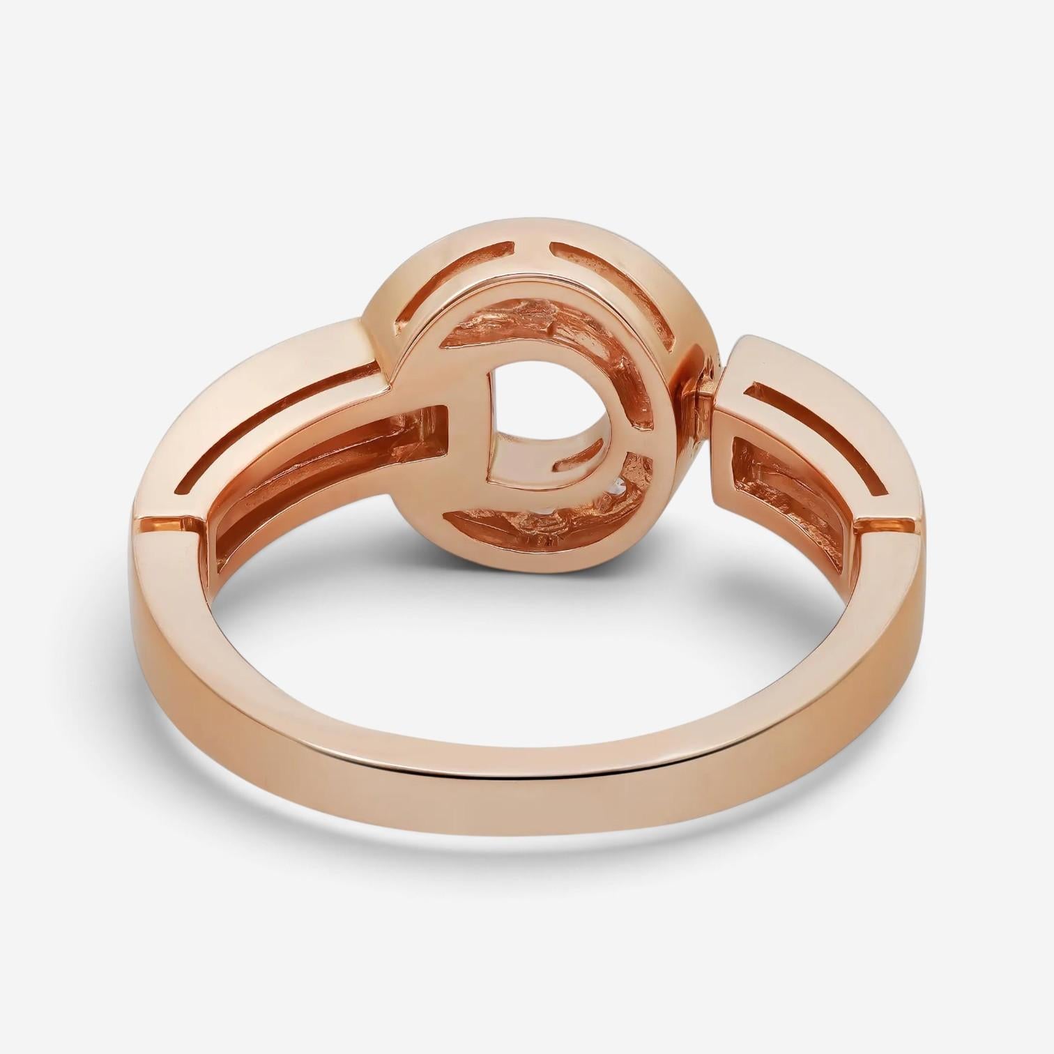 Bulgari Bulgari 18K Rose Gold Diamond Ring Sz. 6.5 346209