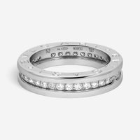 Bulgari B.Zero1 18K White Gold Diamond One Band Ring Sz. 6 329357