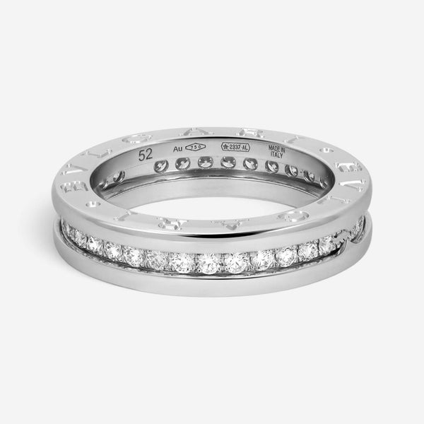 Bulgari B.Zero1 18K White Gold Diamond One Band Ring Sz. 6 329357
