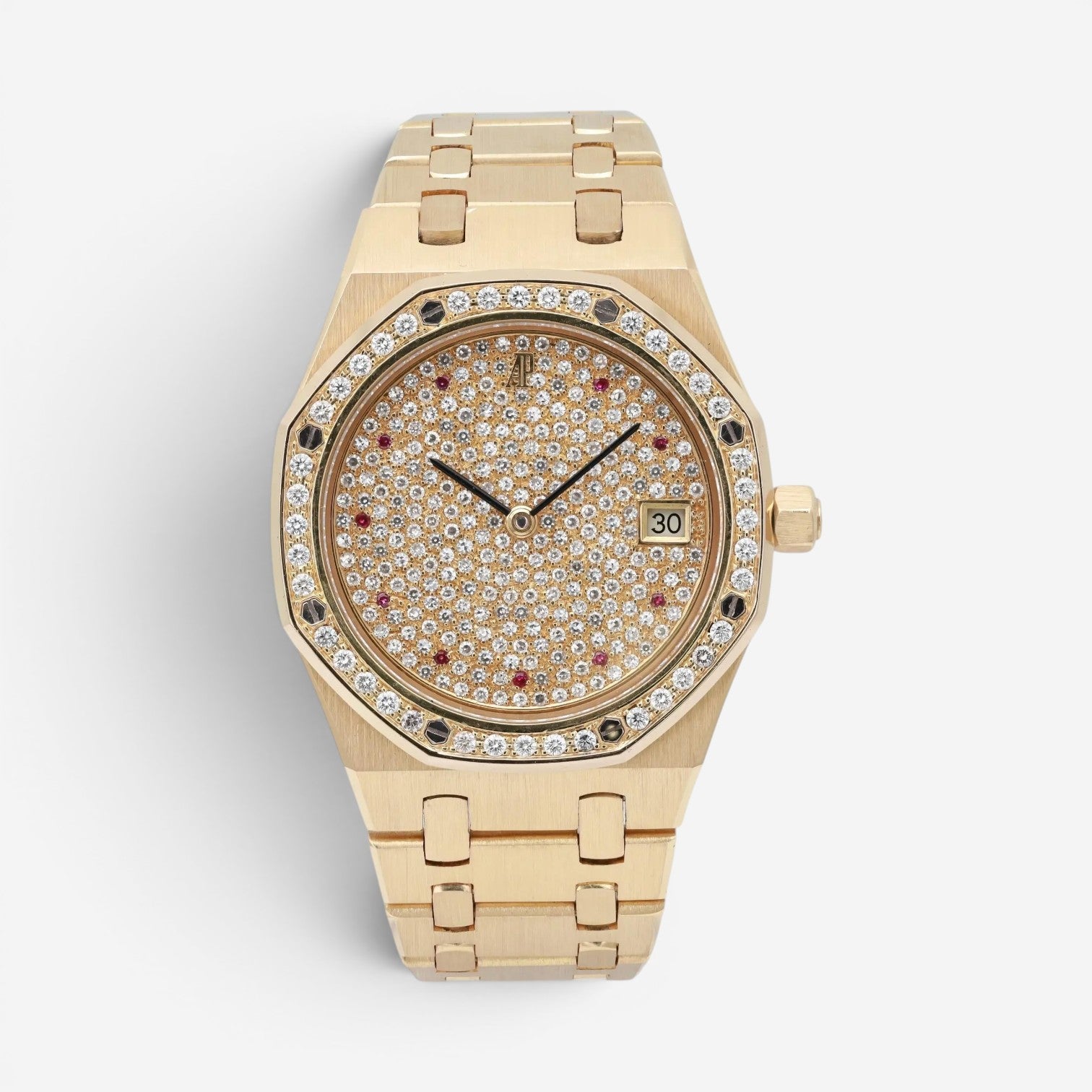 Audemars Piguet Royal Oak 18K Yellow Gold Diamond Automatic Ladies Wat