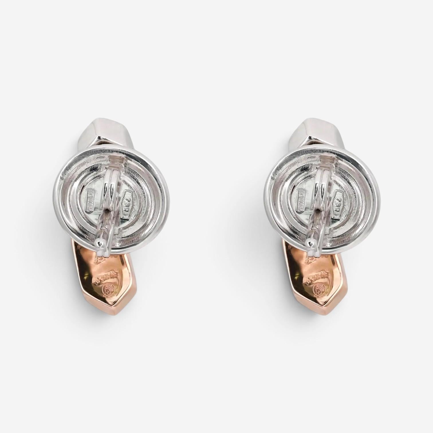 Salvini 18K White & Rose Gold Diamond Stud Earrings 20024142