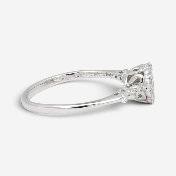 Salvini 18K White Gold Diamond Halo Engagement Ring Sz. 6.75 20063722