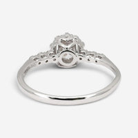 Salvini 18K White Gold Diamond Halo Engagement Ring Sz. 6.75 20063722