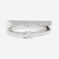 Salvini 18K White Gold Diamond Band Ring Sz. 6.5 81081230