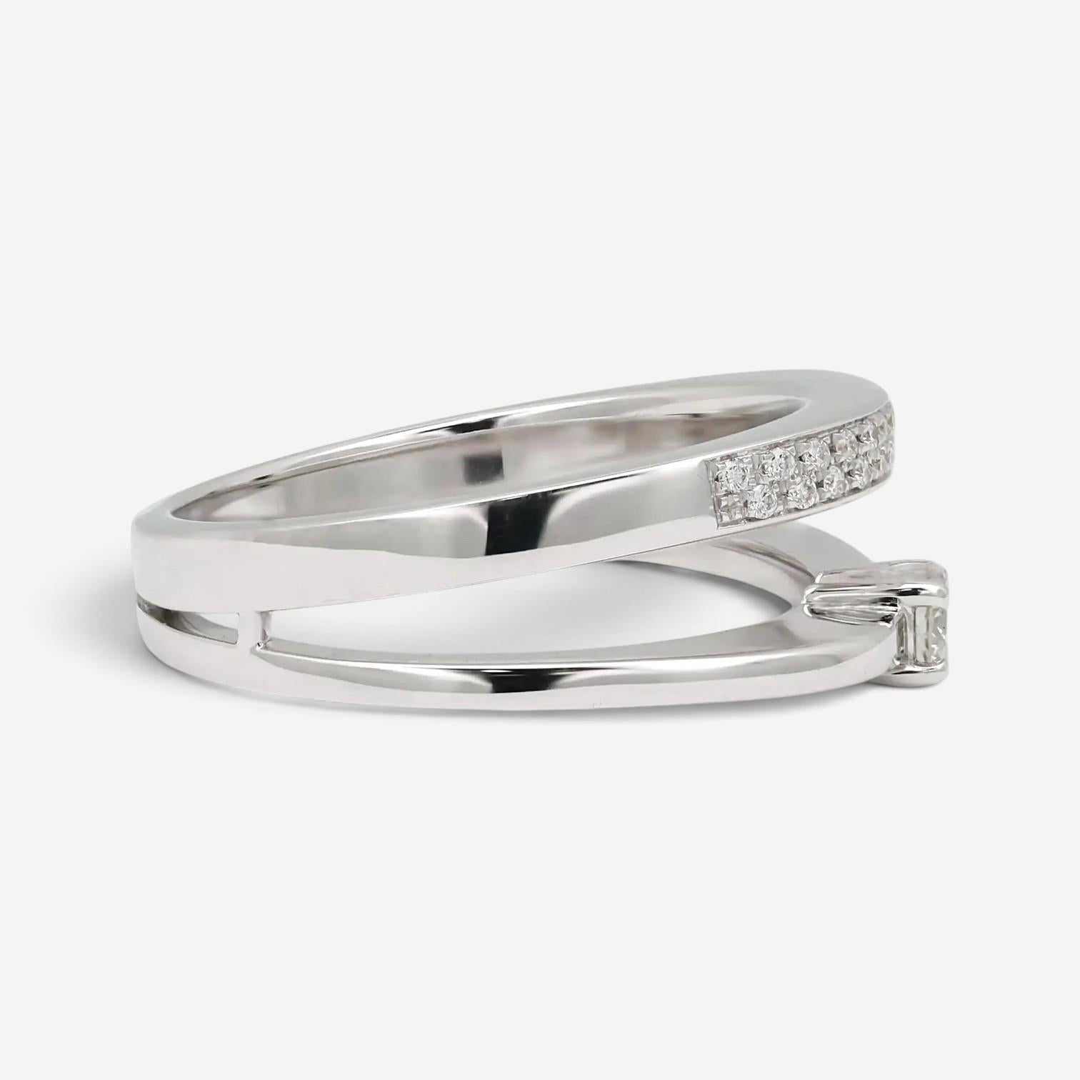 Salvini 18K White Gold Diamond Band Ring Sz. 6.5 81081230