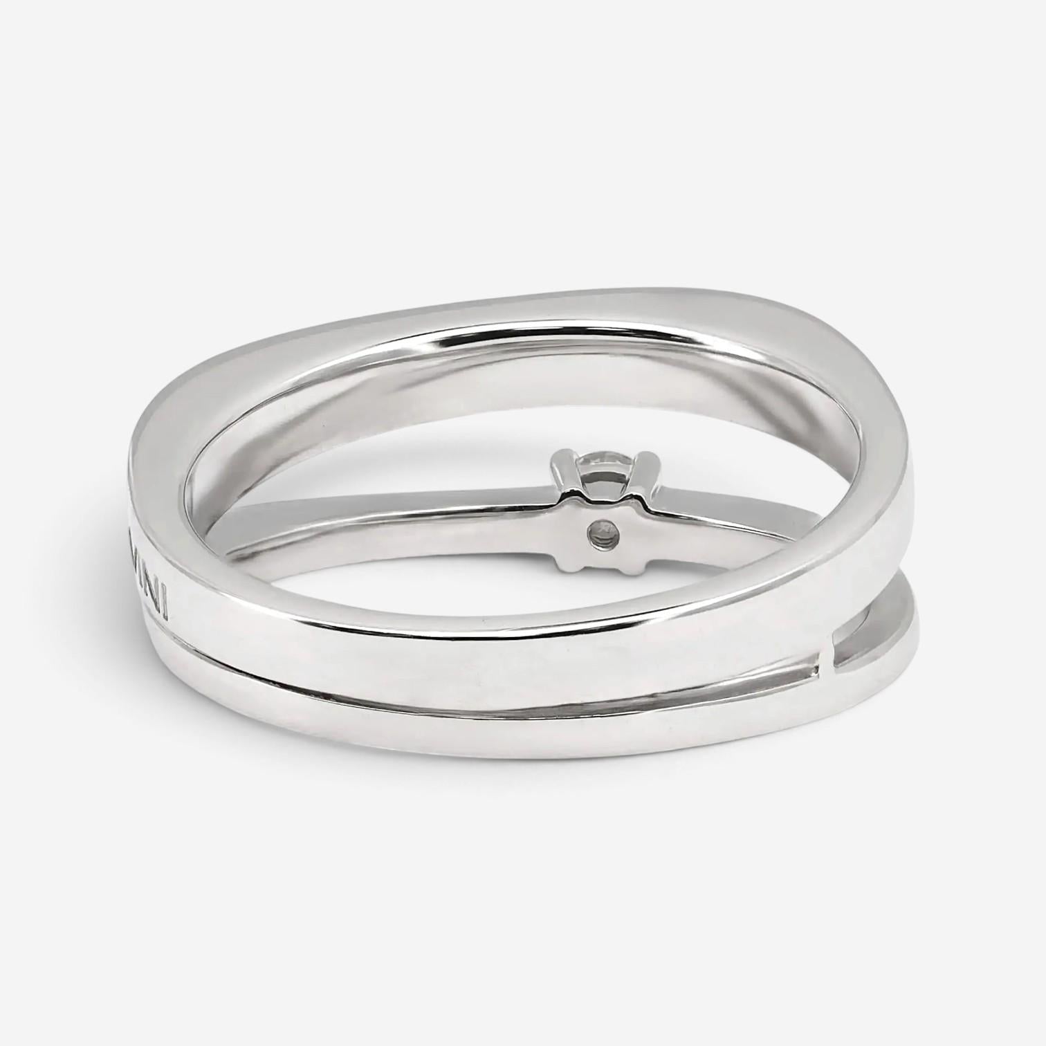 Salvini 18K White Gold Diamond Band Ring Sz. 6.5 81081230