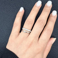 Salvini 18K White Gold Diamond Band Ring Sz. 6.5 81081230