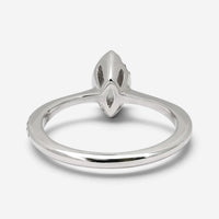 Salvini 18K White Gold Diamond Marquise & Round Halo Engagement Ring Sz. 7.5 200