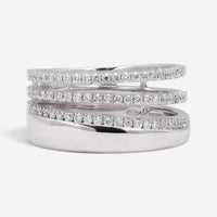 Salvini 18K White Gold Diamond Band Ring Sz. 6.75 20071543