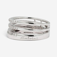 Salvini 18K White Gold Diamond Band Ring Sz. 6.75 20071543
