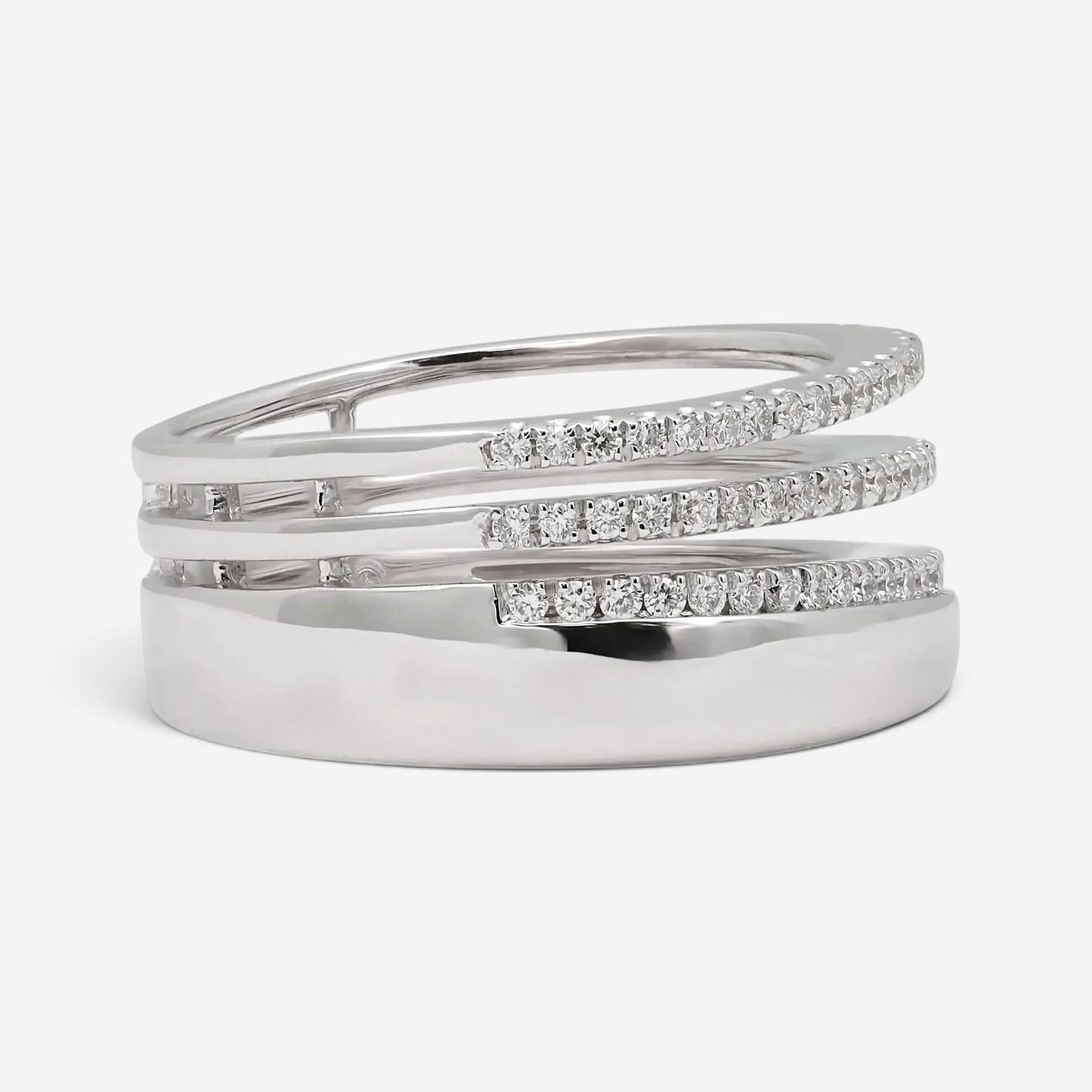 Salvini 18K White Gold Diamond Band Ring Sz. 6.75 20071543