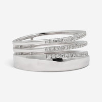 Salvini 18K White Gold Diamond Band Ring Sz. 6.75 20071543