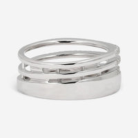 Salvini 18K White Gold Diamond Band Ring Sz. 6.75 20071543