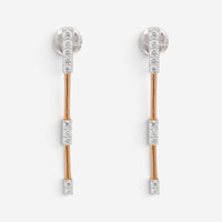 Salvini Nastro S 18K Rose & White Gold Diamond Long Drop Earrings 20075656