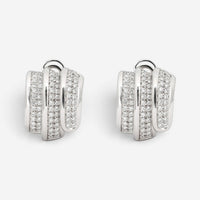 Salvini 18K White Gold Diamond Huggie Earrings 20007911